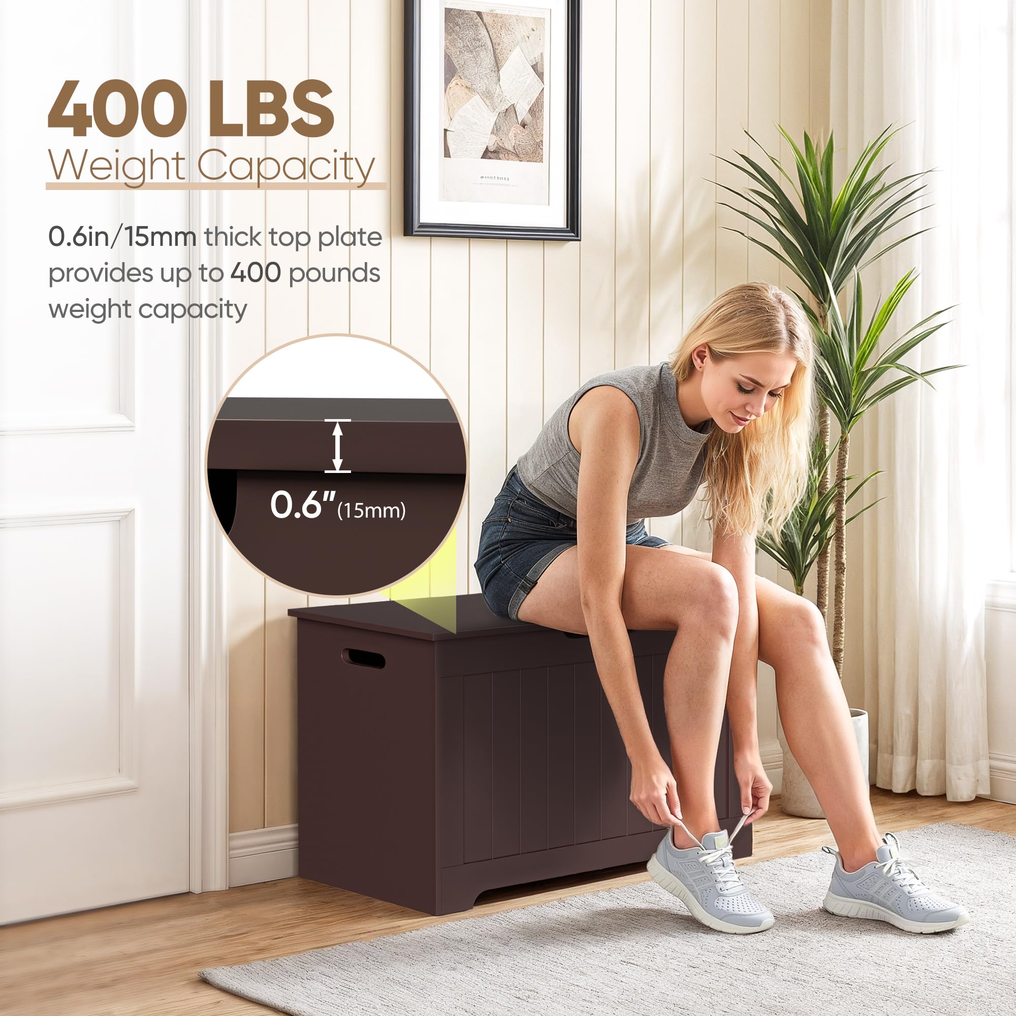 Amazon.com: ZenStyle Storage Chest, Wood Storage Bench with 2